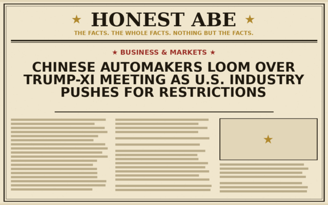 Chinese Automakers Loom Over Trump-Xi Meeting as U.S. Industry Pushes for Restrictions