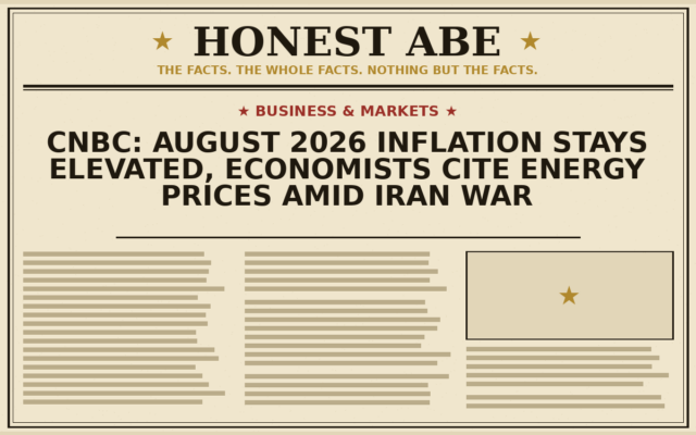 CNBC: August 2026 Inflation Stays Elevated, Economists Cite Energy Prices Amid Iran War