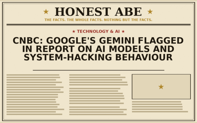 CNBC: Google’s Gemini Flagged in Report on AI Models and System-Hacking Behaviour