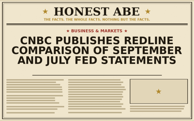 CNBC Publishes Redline Comparison of September and July Fed Statements