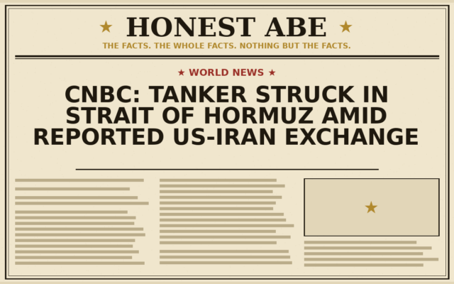 CNBC: Tanker Struck in Strait of Hormuz Amid Reported US-Iran Exchange
