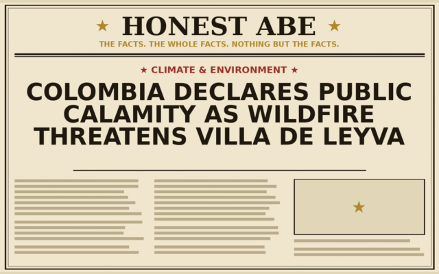 Colombia Declares Public Calamity as Wildfire Threatens Villa de Leyva
