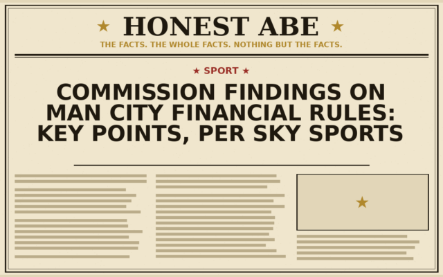 Commission Findings on Man City Financial Rules: Key Points, Per Sky Sports