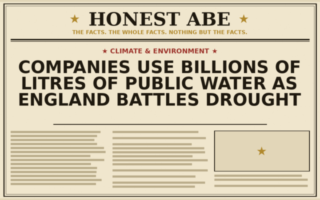 Companies Use Billions of Litres of Public Water as England Battles Drought