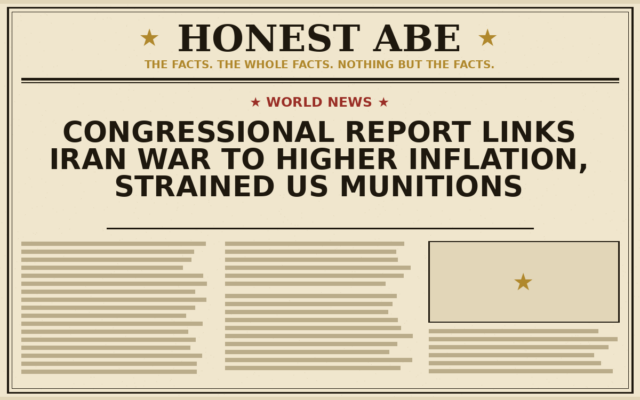 Congressional Report Links Iran War to Higher Inflation, Strained US Munitions