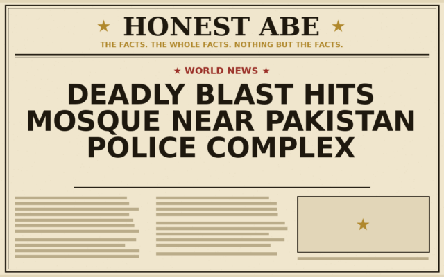 Deadly Blast Hits Mosque Near Pakistan Police Complex