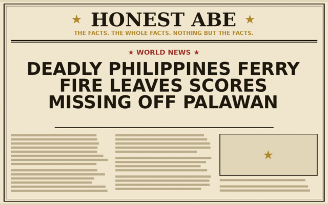 Deadly Philippines Ferry Fire Leaves Scores Missing off Palawan