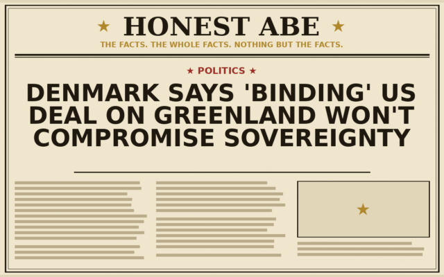 Denmark Says ‘Binding’ US Deal on Greenland Won’t Compromise Sovereignty