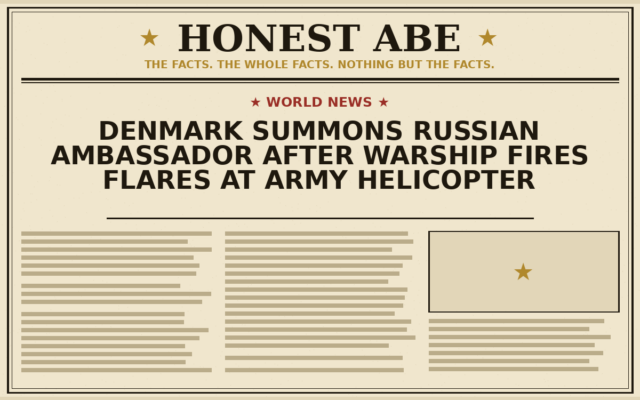 Denmark Summons Russian Ambassador After Warship Fires Flares at Army Helicopter