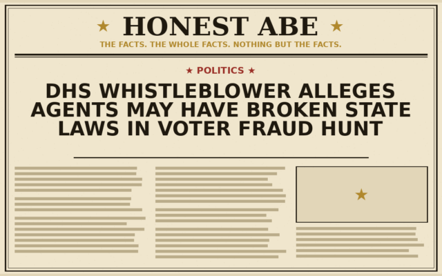 DHS Whistleblower Alleges Agents May Have Broken State Laws in Voter Fraud Hunt