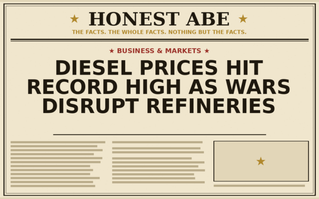 Diesel Prices Hit Record High as Wars Disrupt Refineries