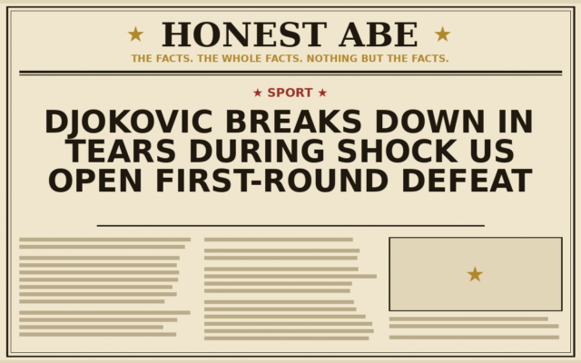 Djokovic Breaks Down in Tears During Shock US Open First-Round Defeat