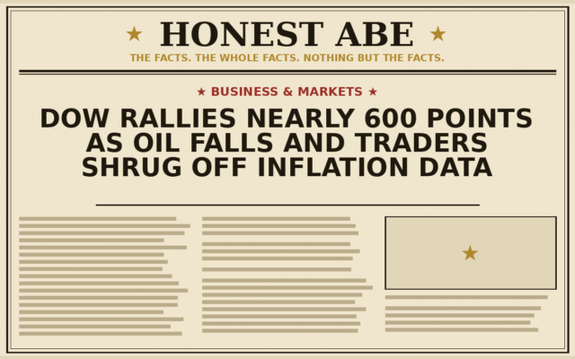 Dow Rallies Nearly 600 Points as Oil Falls and Traders Shrug Off Inflation Data