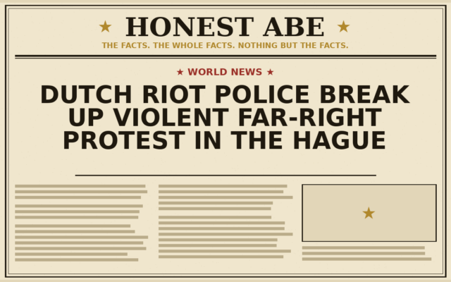Dutch Riot Police Break Up Violent Far-Right Protest in The Hague