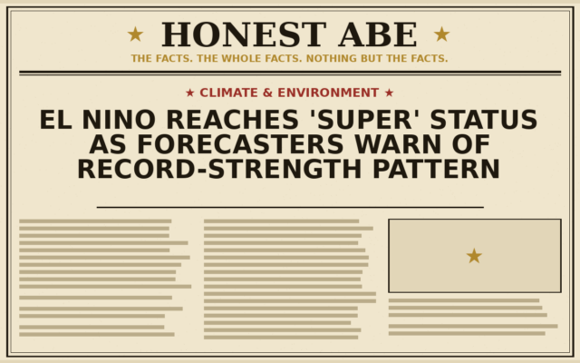 El Nino Reaches ‘Super’ Status as Forecasters Warn of Record-Strength Pattern