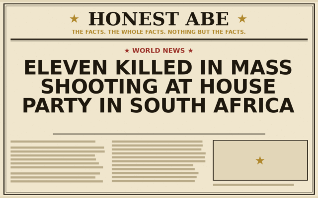 Eleven Killed in Mass Shooting at House Party in South Africa