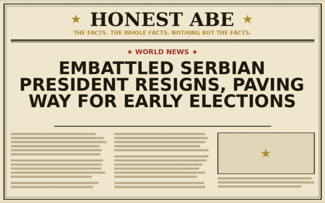 Embattled Serbian President Resigns, Paving Way for Early Elections