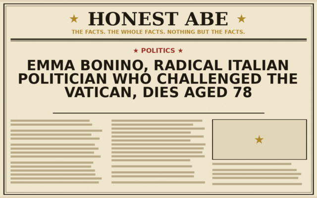 Emma Bonino, Radical Italian Politician Who Challenged the Vatican, Dies Aged 78