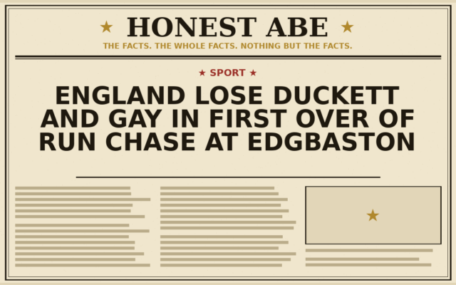 England lose Duckett and Gay in first over of run chase at Edgbaston