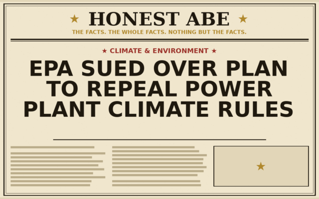 EPA Sued Over Plan to Repeal Power Plant Climate Rules
