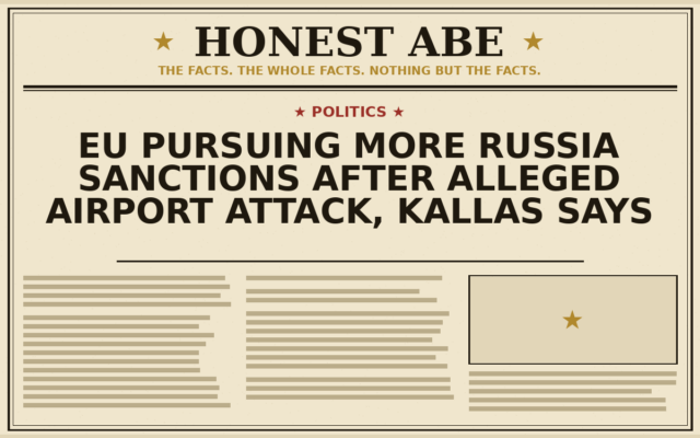 EU Pursuing More Russia Sanctions After Alleged Airport Attack, Kallas Says