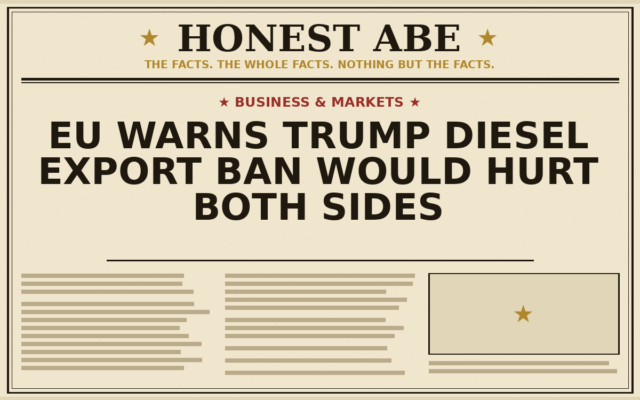 EU Warns Trump Diesel Export Ban Would Hurt Both Sides