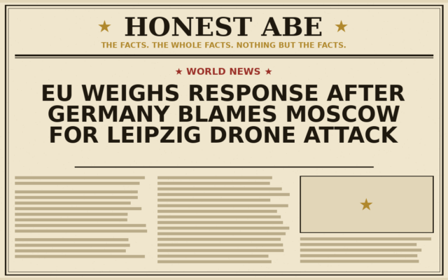 EU Weighs Response After Germany Blames Moscow for Leipzig Drone Attack