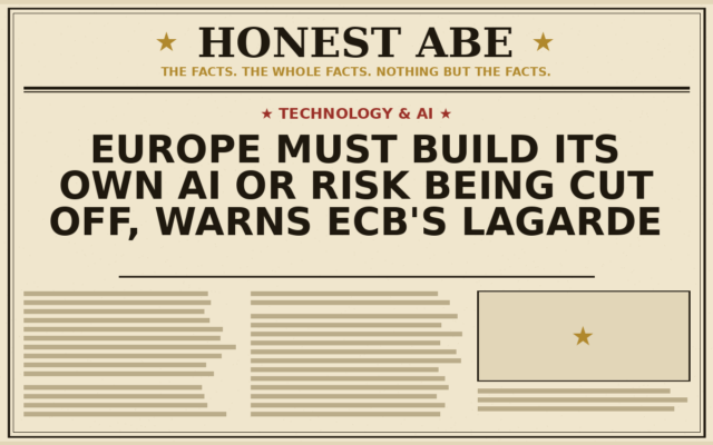 Europe Must Build Its Own AI or Risk Being Cut Off, Warns ECB’s Lagarde