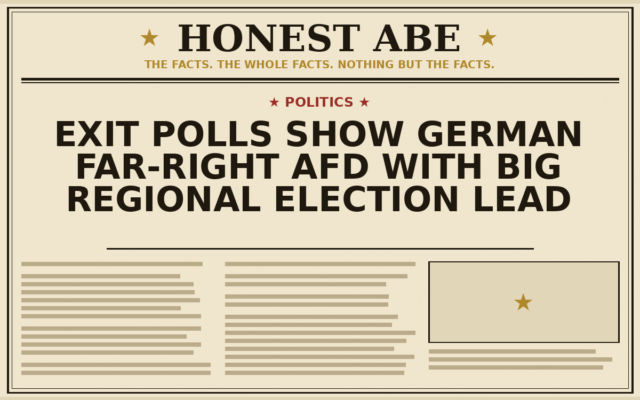 Exit Polls Show German Far-Right AfD With Big Regional Election Lead