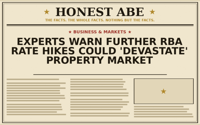 Experts Warn Further RBA Rate Hikes Could ‘Devastate’ Property Market