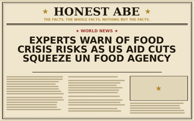 Experts Warn of Food Crisis Risks as US Aid Cuts Squeeze UN Food Agency