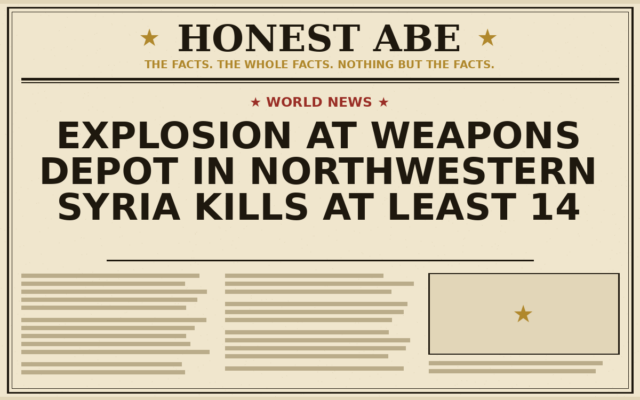 Explosion at Weapons Depot in Northwestern Syria Kills at Least 14