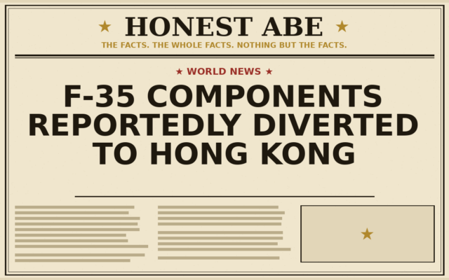 F-35 Components Reportedly Diverted to Hong Kong
