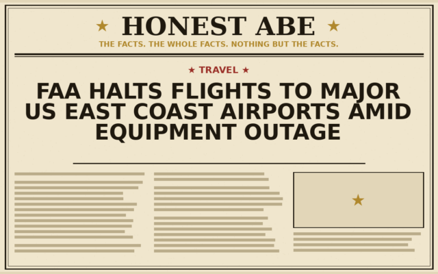 FAA Halts Flights to Major US East Coast Airports Amid Equipment Outage