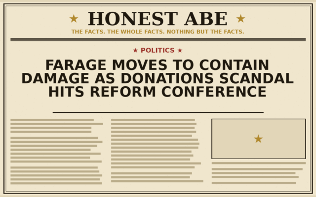 Farage Moves to Contain Damage as Donations Scandal Hits Reform Conference