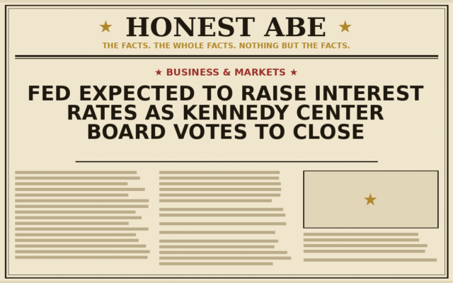 Fed Expected to Raise Interest Rates as Kennedy Center Board Votes to Close