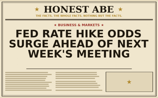 Fed Rate Hike Odds Surge Ahead of Next Week’s Meeting