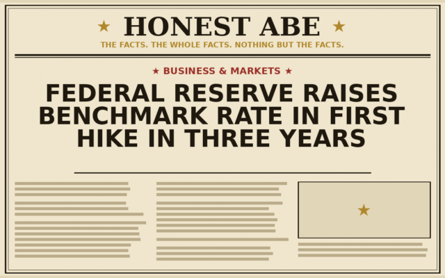 Federal Reserve Raises Benchmark Rate in First Hike in Three Years
