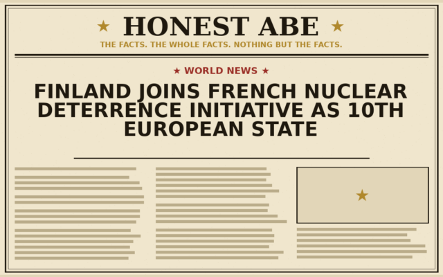 Finland Joins French Nuclear Deterrence Initiative as 10th European State