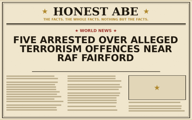 Five Arrested Over Alleged Terrorism Offences Near RAF Fairford
