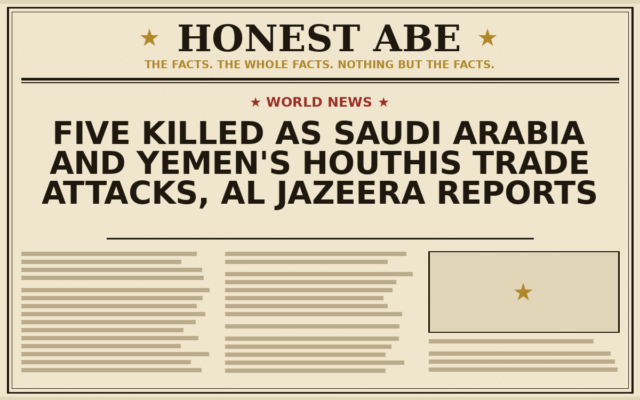 Five Killed as Saudi Arabia and Yemen’s Houthis Trade Attacks, Al Jazeera Reports