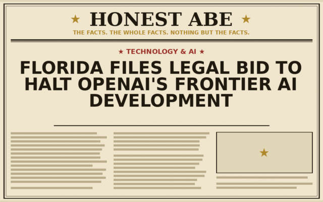 Florida Files Legal Bid to Halt OpenAI’s Frontier AI Development