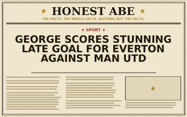 George Scores Stunning Late Goal for Everton Against Man Utd