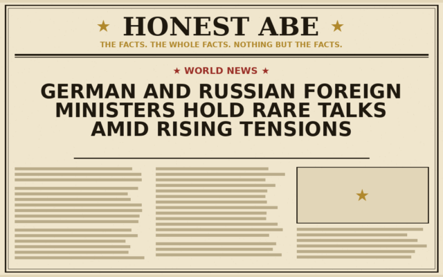 German and Russian Foreign Ministers Hold Rare Talks Amid Rising Tensions