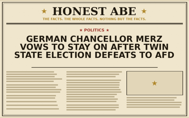 German Chancellor Merz Vows to Stay On After Twin State Election Defeats to AfD