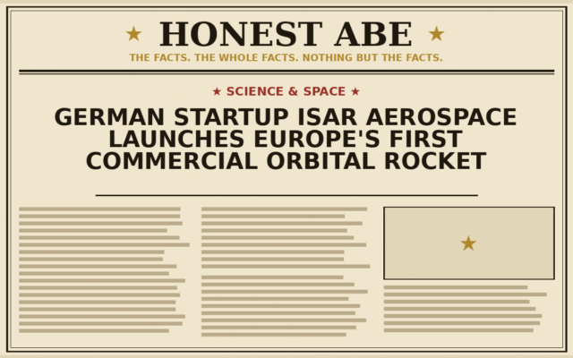 German Startup Isar Aerospace Launches Europe’s First Commercial Orbital Rocket