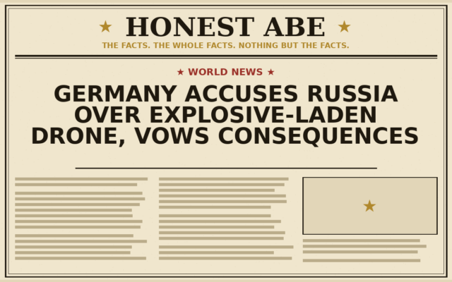 Germany Accuses Russia Over Explosive-Laden Drone, Vows Consequences