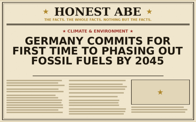 Germany Commits for First Time to Phasing Out Fossil Fuels by 2045