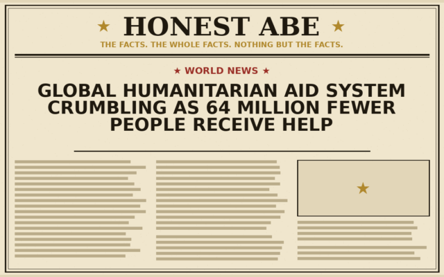 Global Humanitarian Aid System Crumbling as 64 Million Fewer People Receive Help