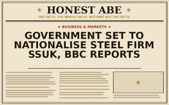 Government Set to Nationalise Steel Firm SSUK, BBC Reports